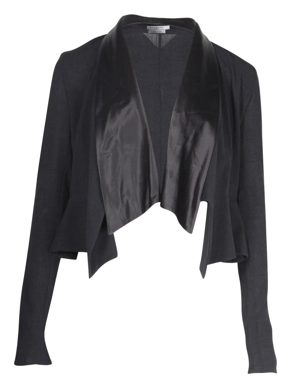 Pre-owned Givenchy Satin-collar Wool Jacket In Black