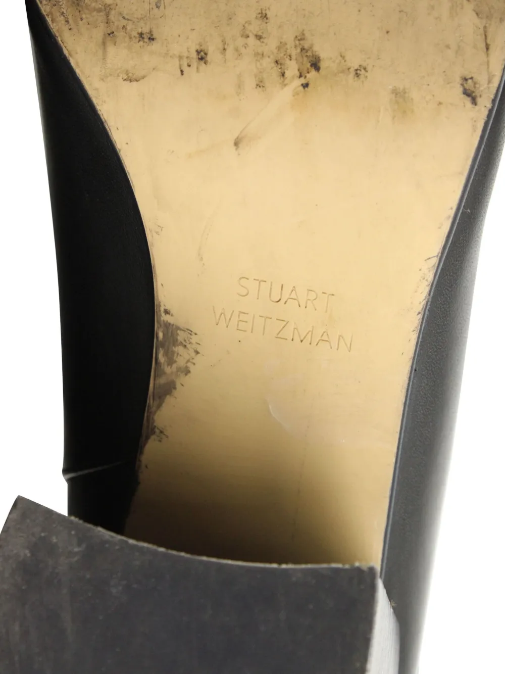 Pre-owned Stuart Weitzman Leather Heeled Boots In Black