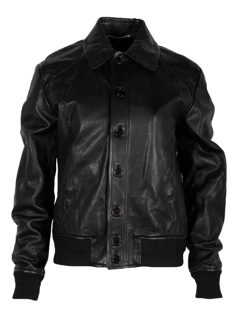 Saint Laurent Pre-Owned Moto leather jacket | Black | Image 1