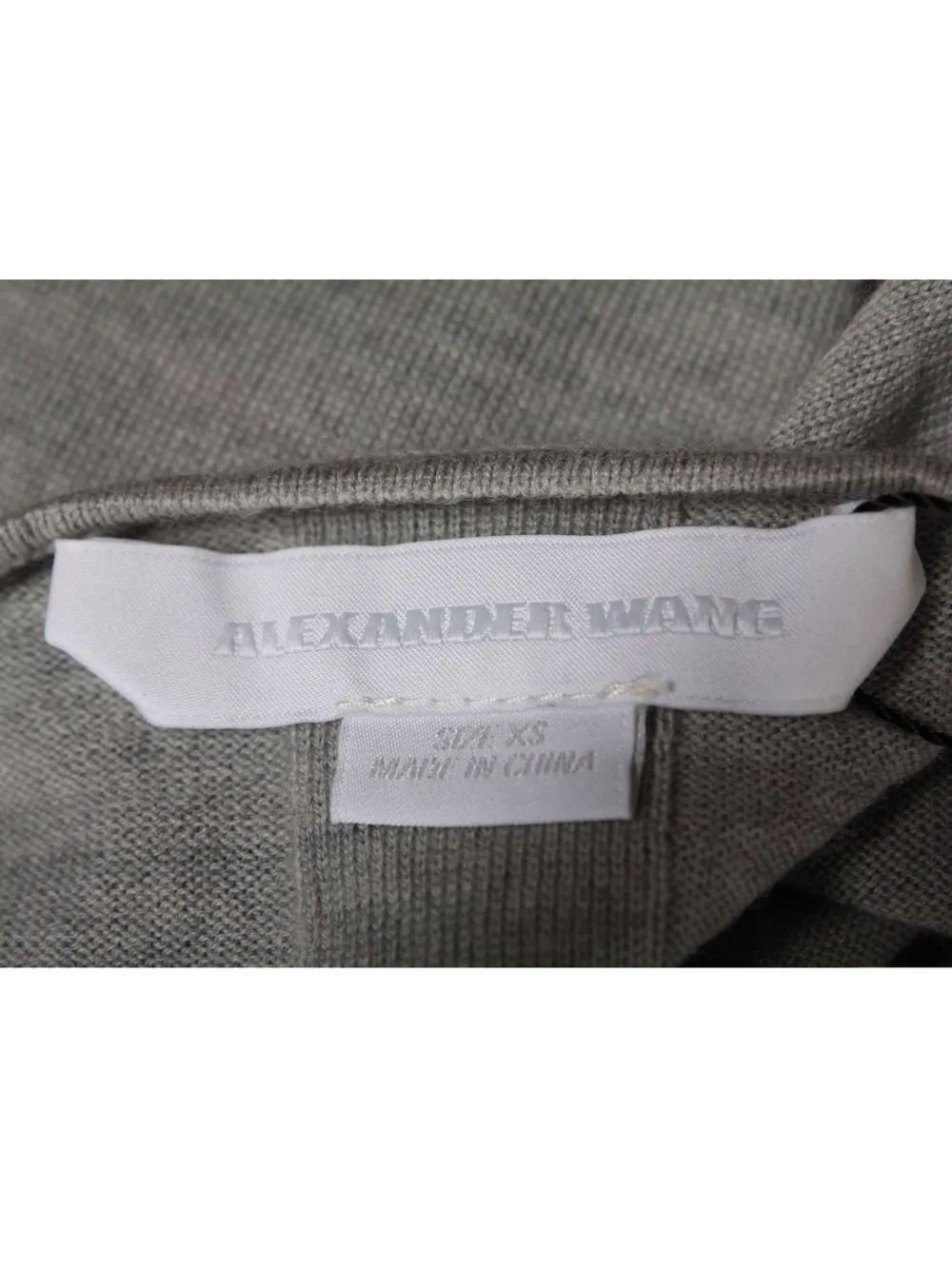 Pre-owned Alexander Wang V-neck Wool Sweater In Gray