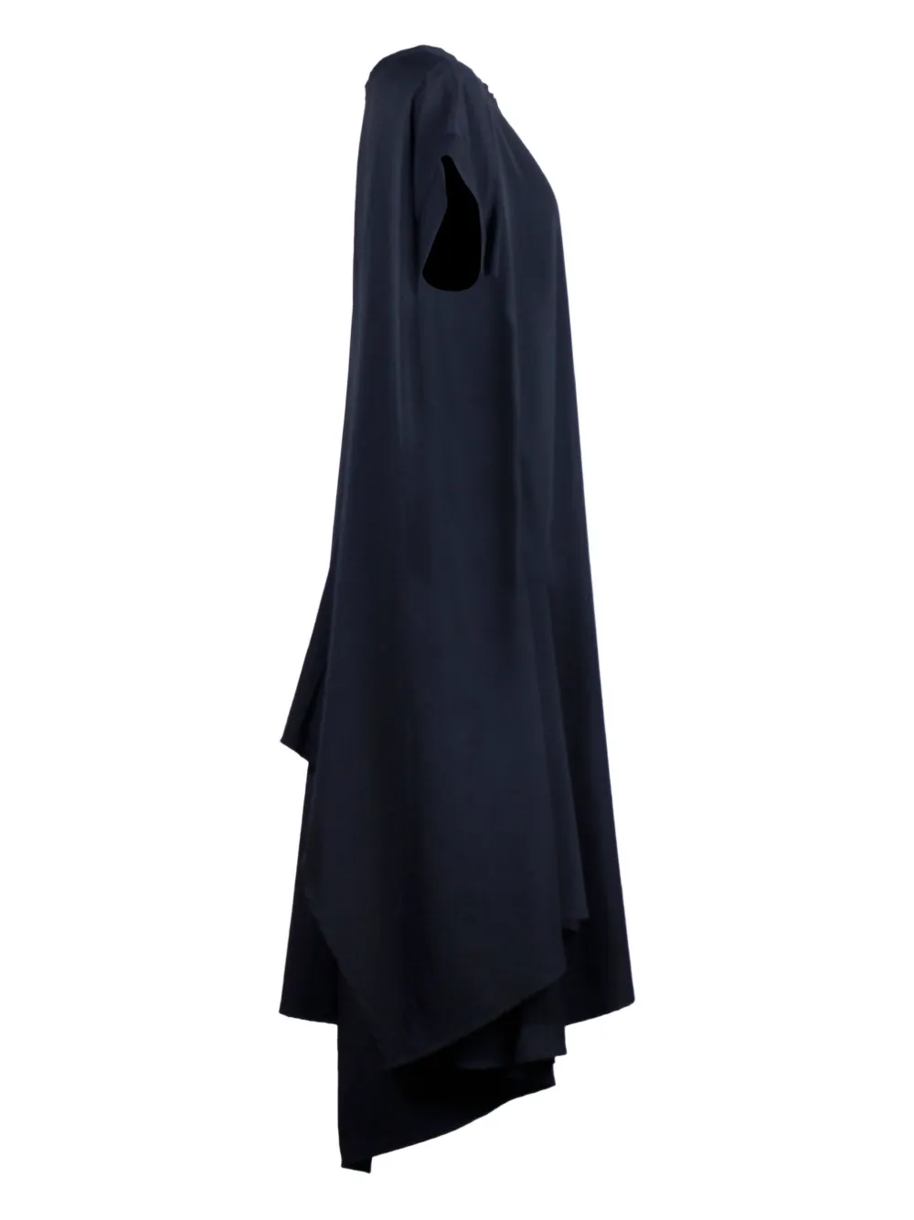 Yohji Yamamoto Pre-Owned asymmetric midi dress - Zwart