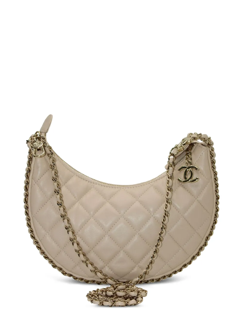 CHANEL Pre-Owned small Moon shoulder bag | Neutrals | Image 1