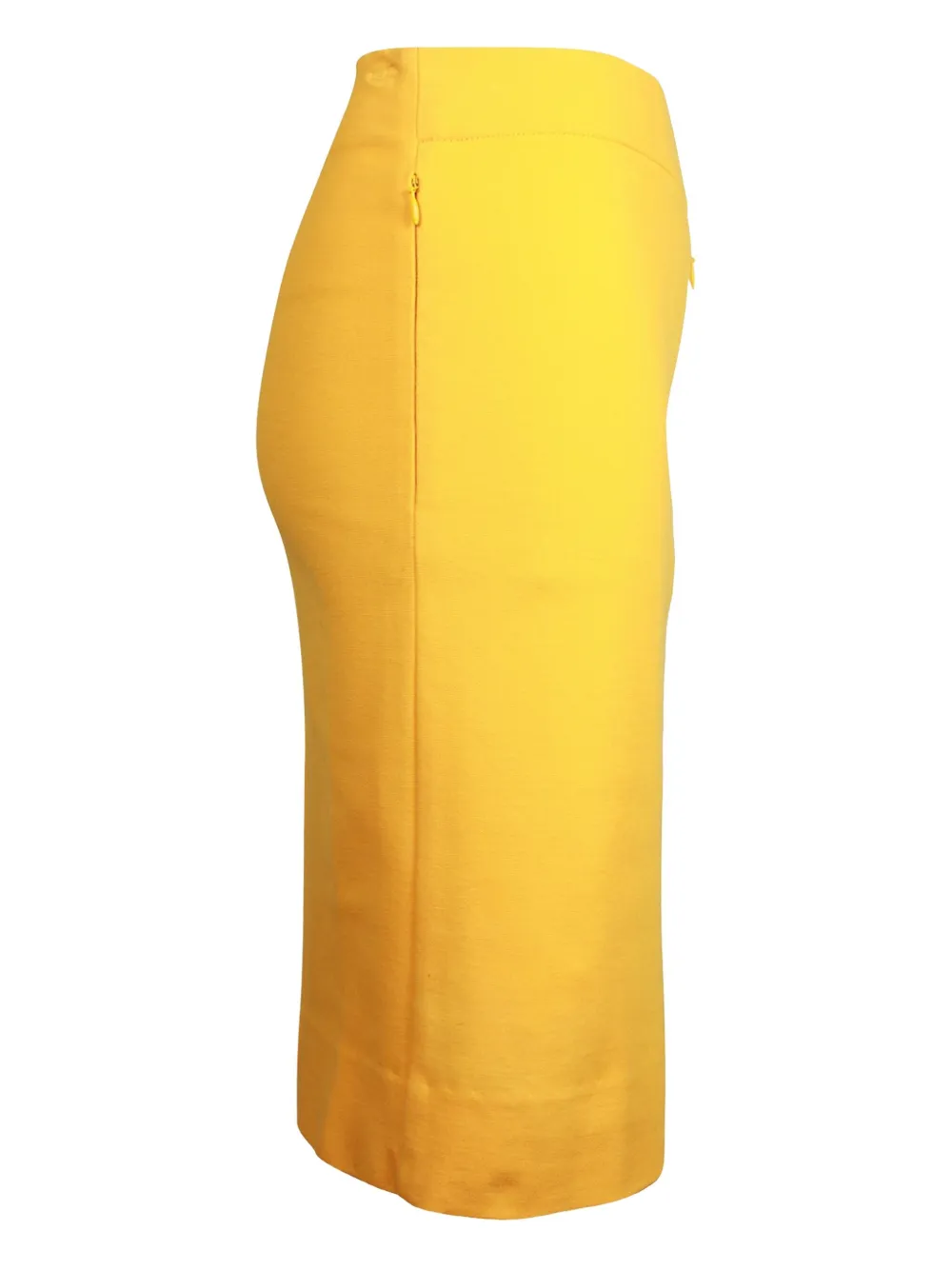 Pre-owned Diane Von Furstenberg Dual-zip Pencil Skirt In Yellow