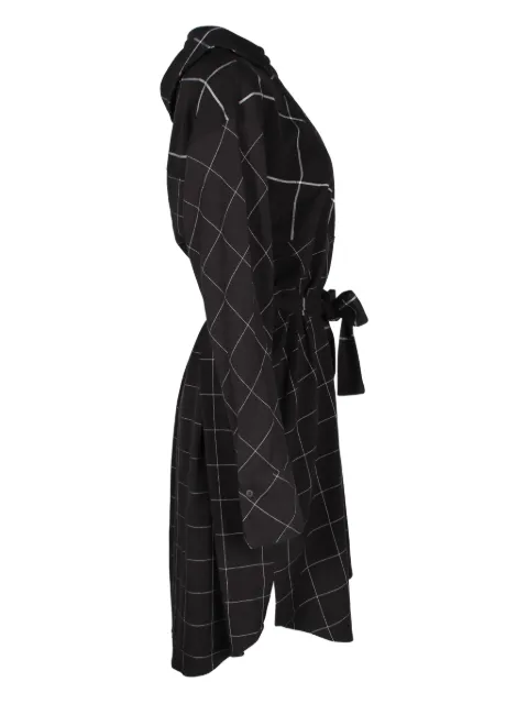 Maje grid-print belted dress