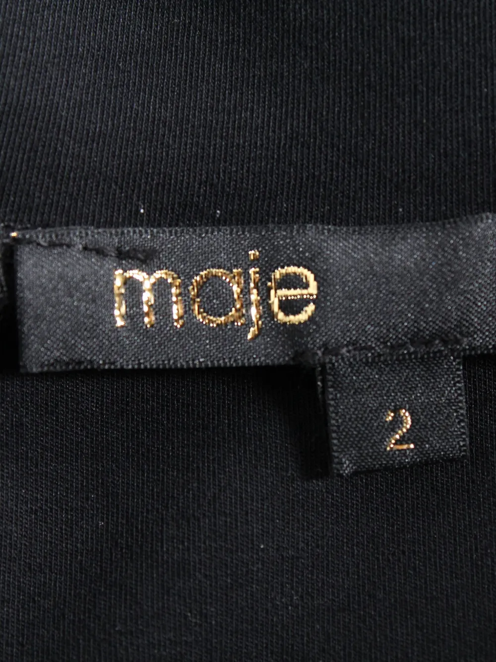 Pre-owned Maje Grid-print Belted Dress In Black