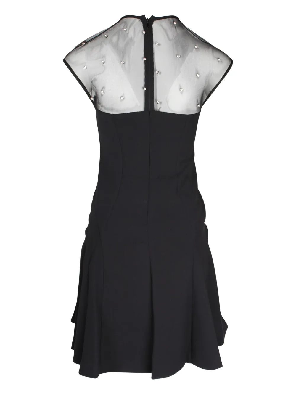 SANDRO pearl-embellished mini dress - Zwart