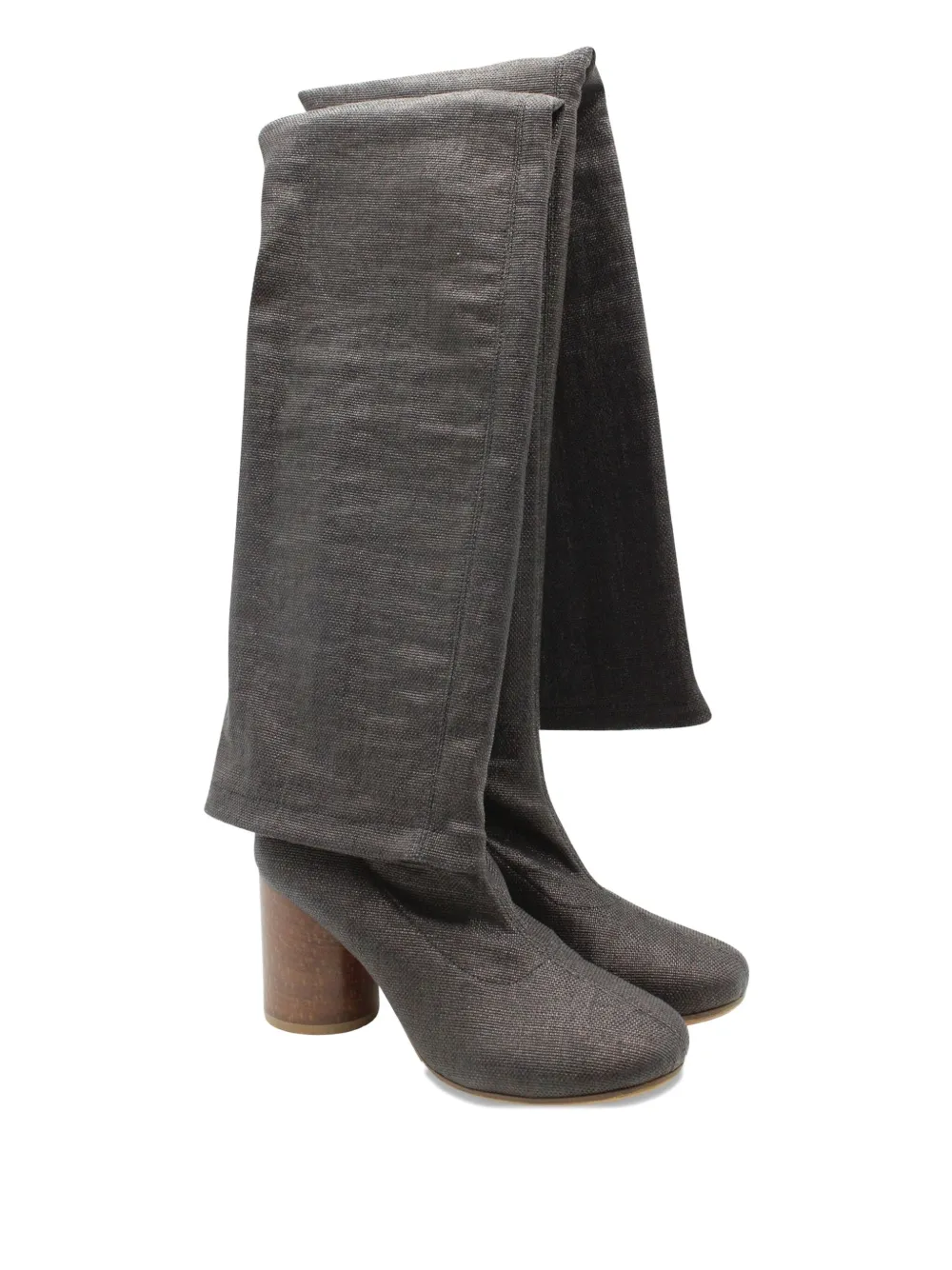 Maison Margiela mid-thigh canvas boots - Grijs