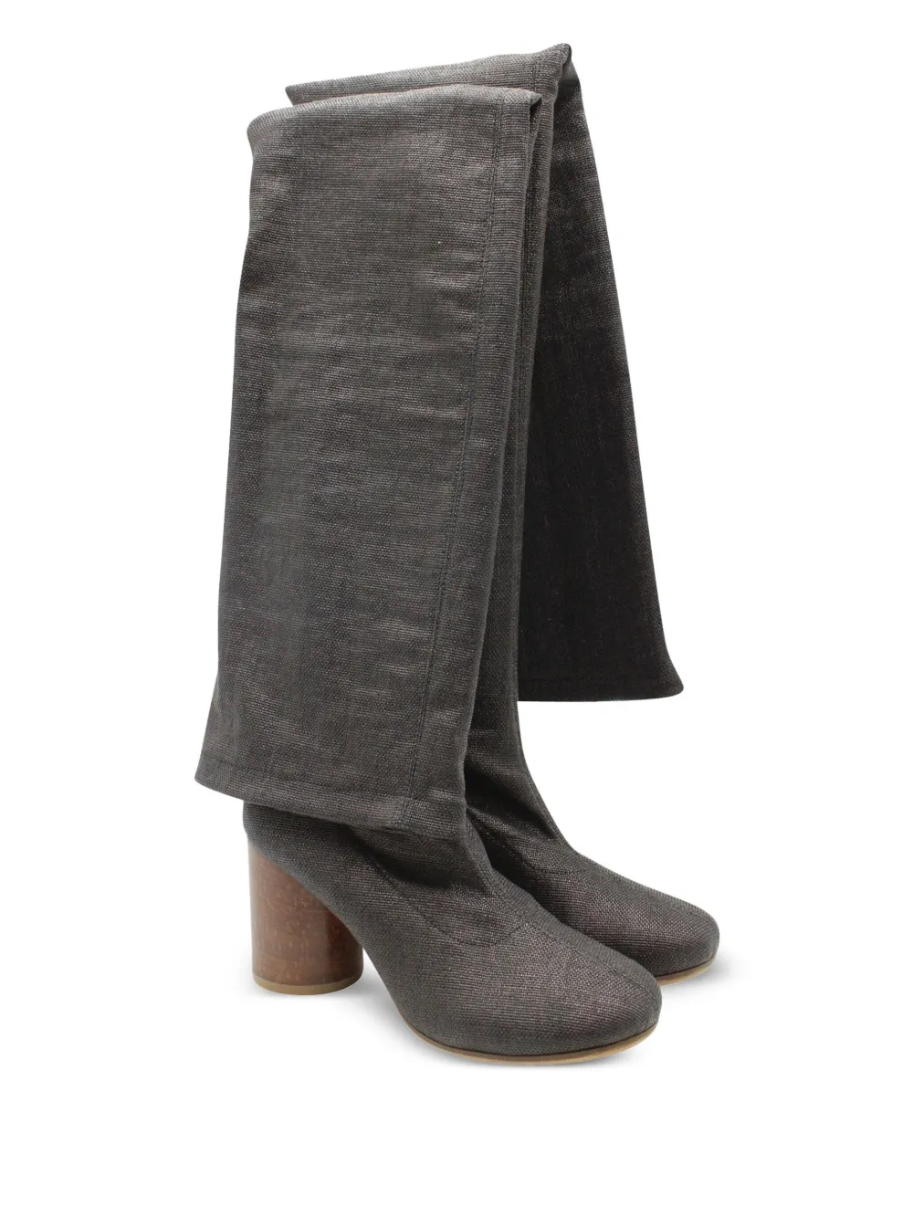Maison Margiela mid-thigh canvas boots | Image 2