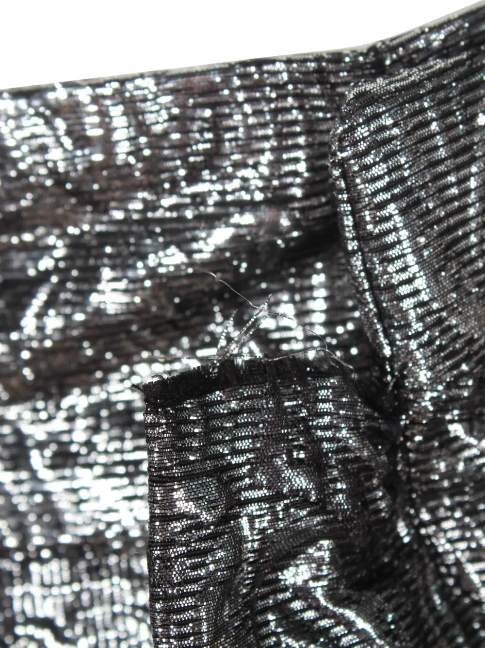 Pre-owned Isabel Marant Vintage Brocade-wrap Mini Skirt In Silver