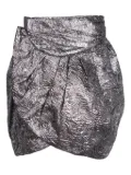 Isabel Marant Vintage brocade-wrap mini skirt - Silver