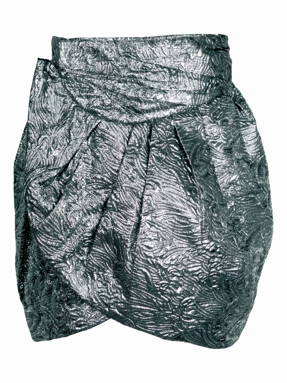 Isabel Marant Vintage brocade-wrap mini skirt | Silver | Image 1