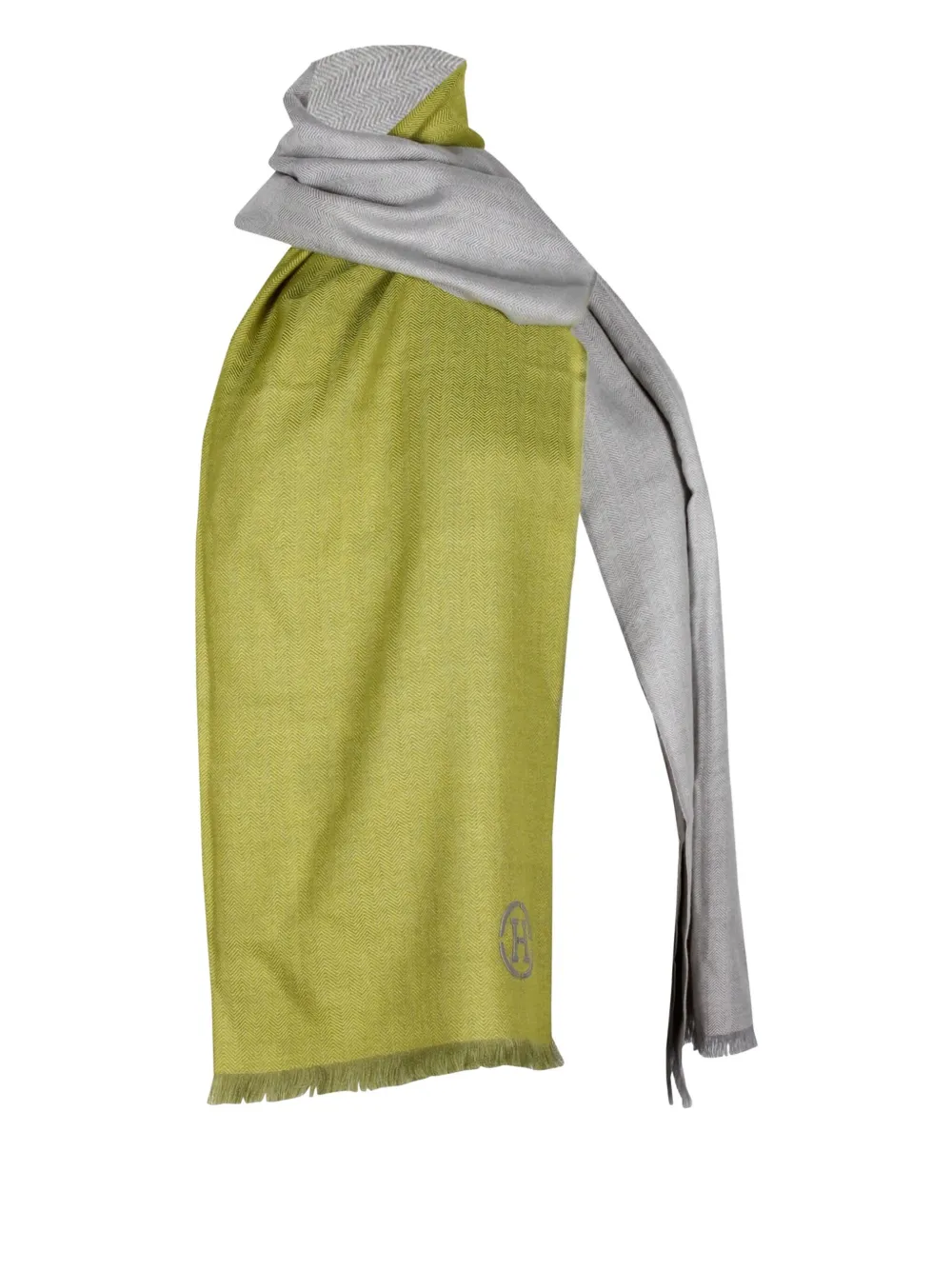 Pre-owned Hermes Himalaya Cashmere Scarf In Green