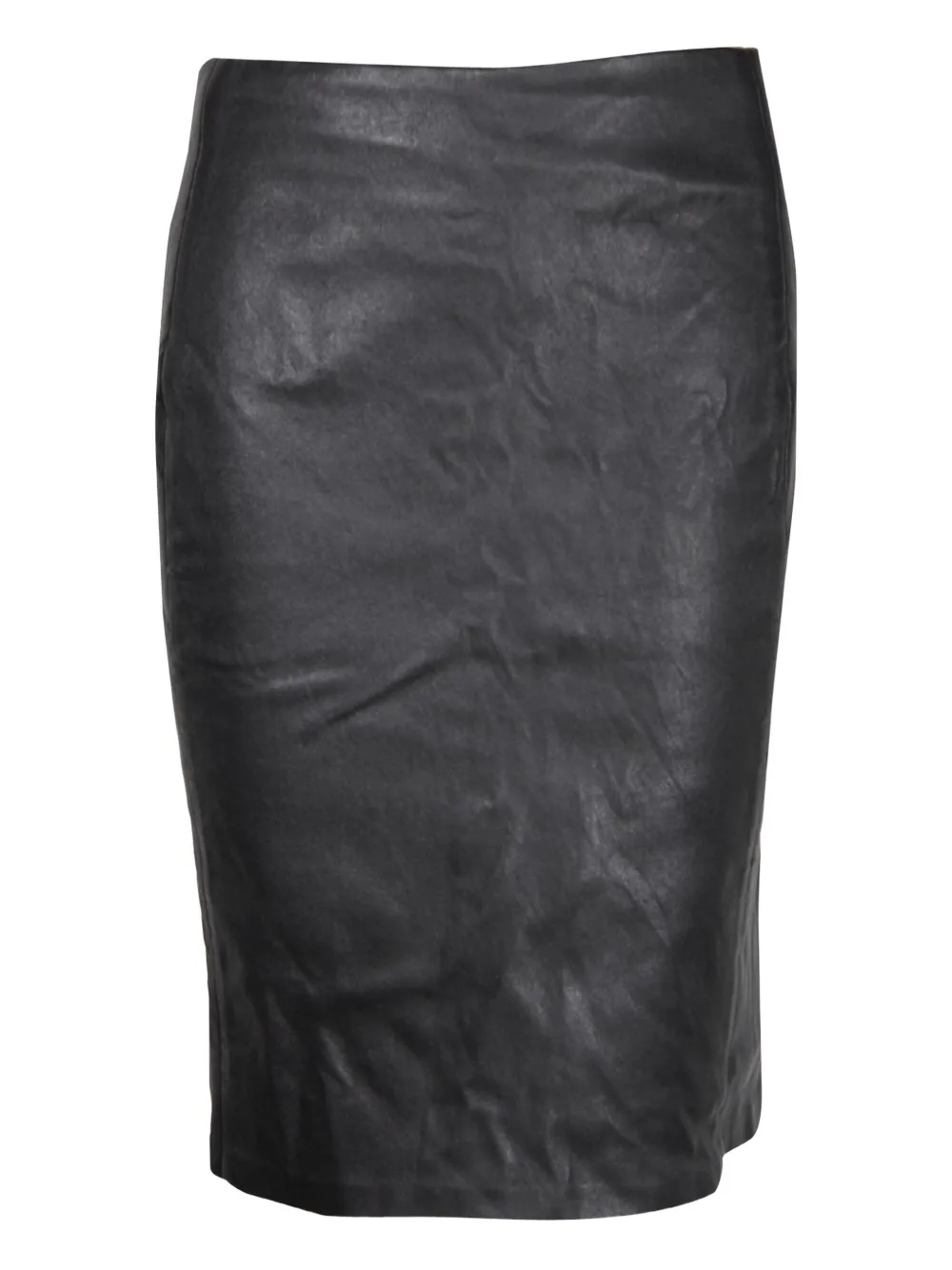 DVF Diane von Furstenberg leather midi skirt | Black | Image 1