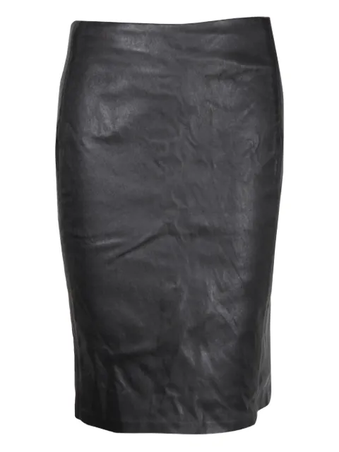 DVF Diane von Furstenberg leather midi skirt