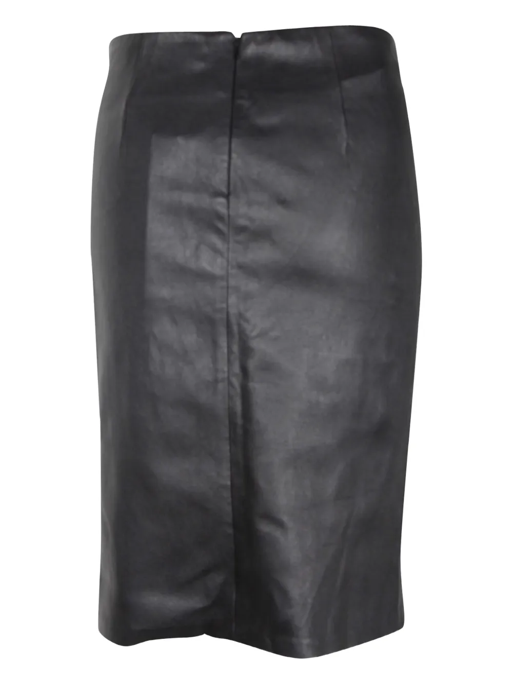 DVF Diane von Furstenberg leather midi skirt - Zwart