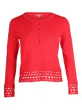 Maje laser-cut blouse - Red