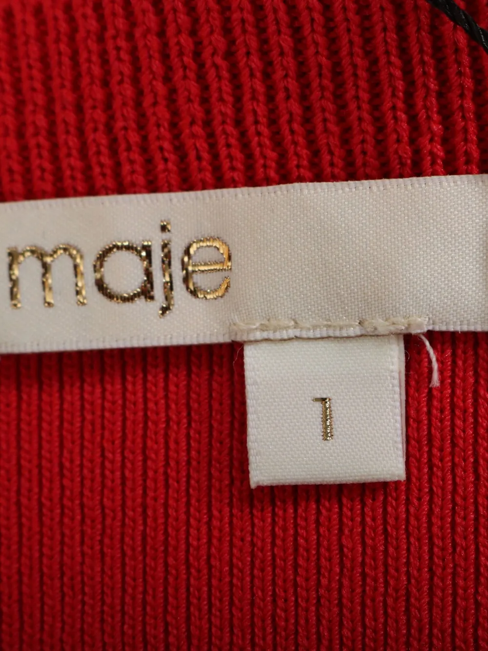 Pre-owned Maje Laser-cut Blouse In Red