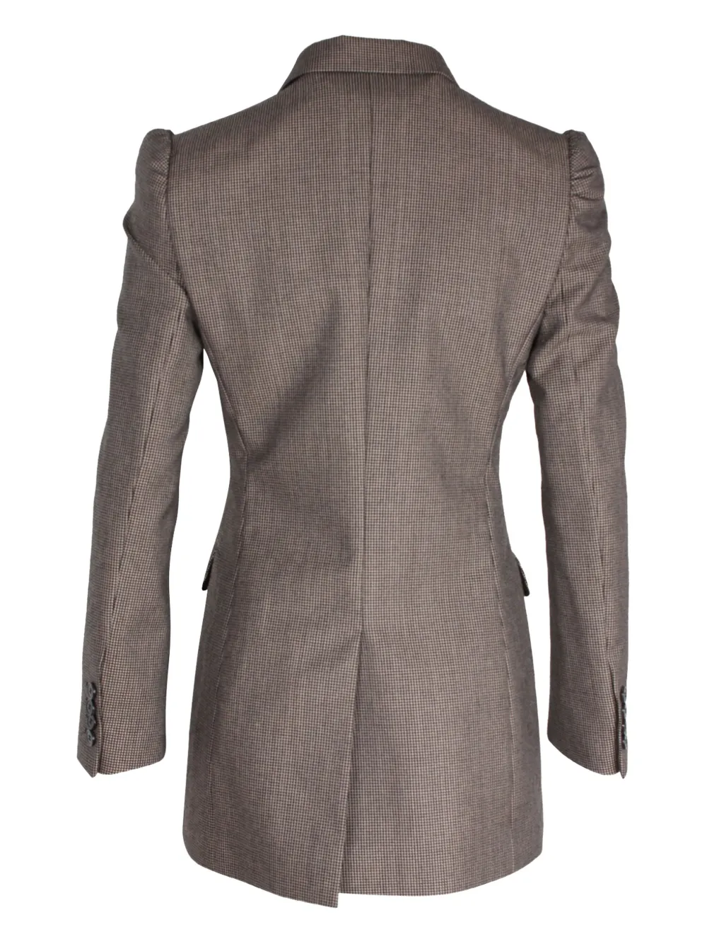 Pre-owned Dries Van Noten Double-breasted Checked Blazer In Brown