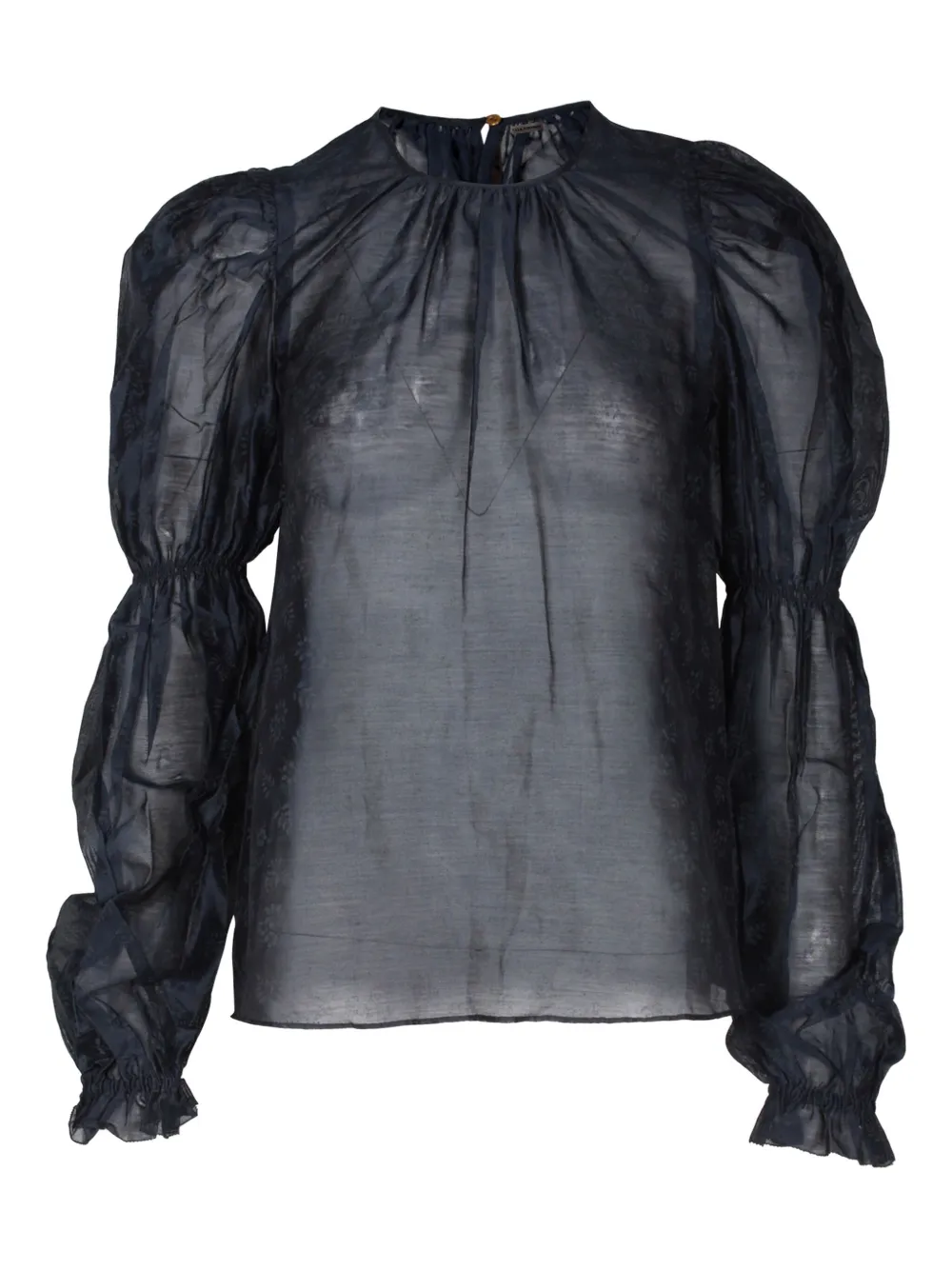Ulla Johnson Aster puff-sleeve organza blouse | Blue | Image 1