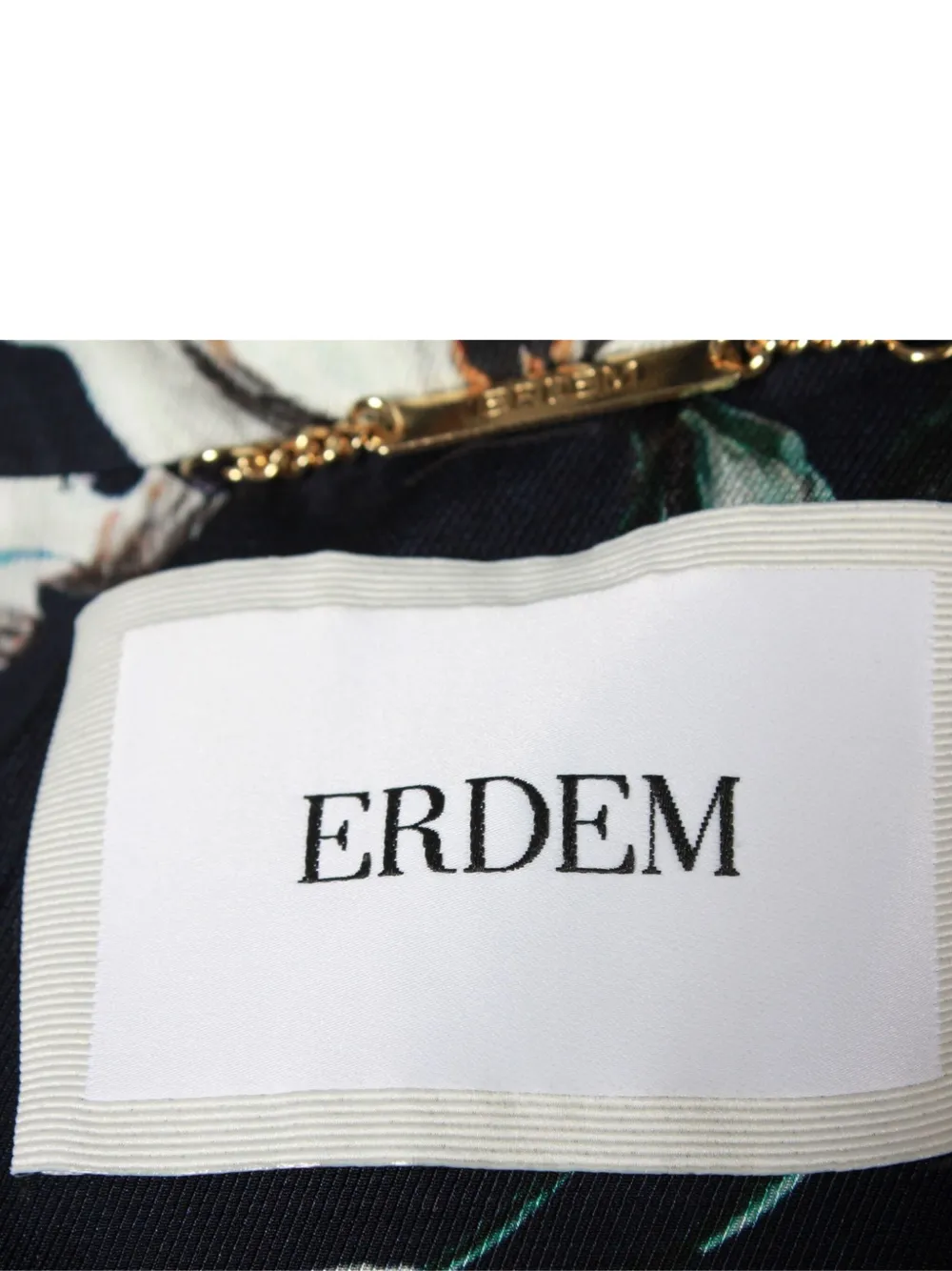 Pre-owned Erdem Floral-print Belted Jacket In Blue