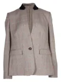Stella McCartney Pre-Owned checked stand-collar blazer - Brown