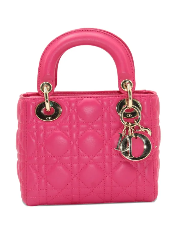 Lady Dior バッグ　ミニ　ピンクレディディオール~~# Christian Dior Pre-Owned Mini Lady Dior Crossbody Bag | Pink