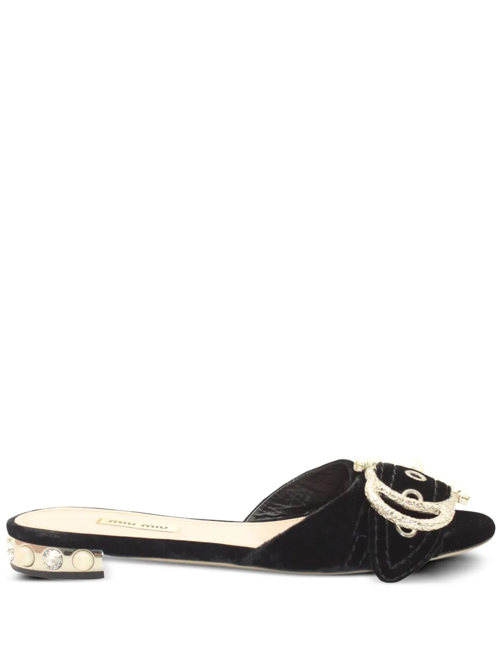 Pre-owned Miu Miu Leather Sandals In Black