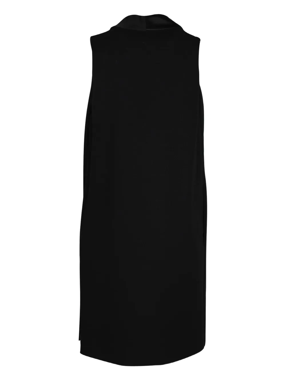 Christian Dior Pre-Owned scoop-neck wool midi dress - Zwart