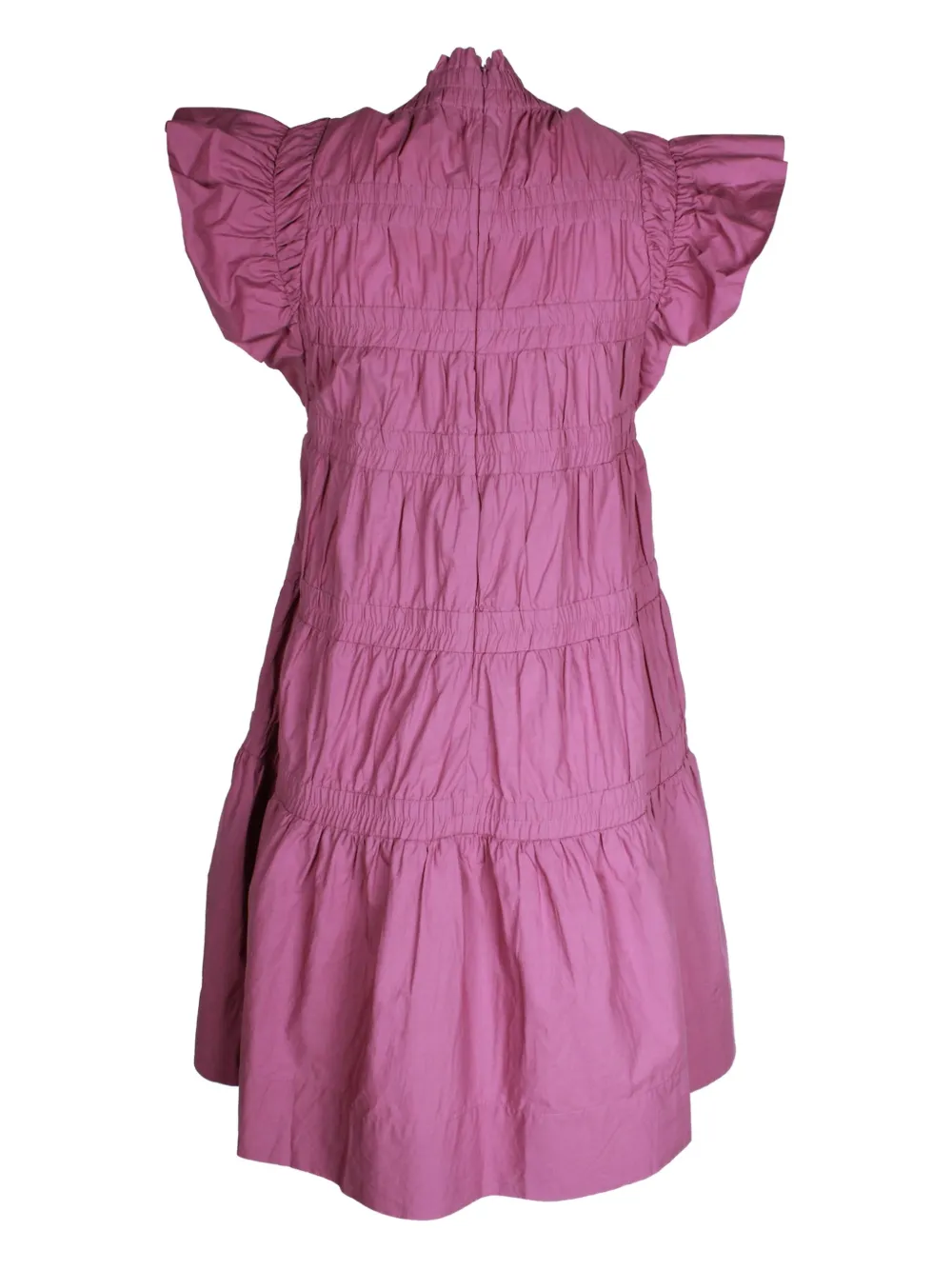 Sea Steph flutter-sleeve midi dress - Roze