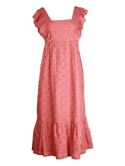 Ba&Sh broderie anglaise ruffle midi dress