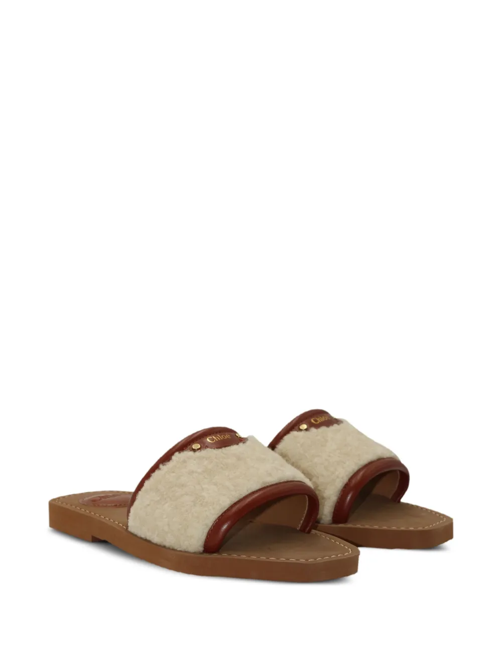 Chloé Vintage shearling flat sandals | Image 2