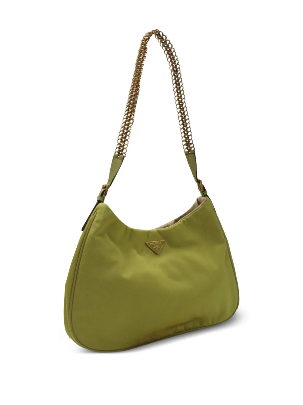 Pre-owned Prada Chain-strap Shoulder Bag In Green