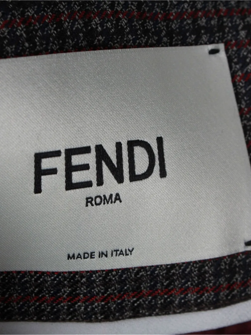 Pre-owned Fendi Gingham Trench Coat In Brown