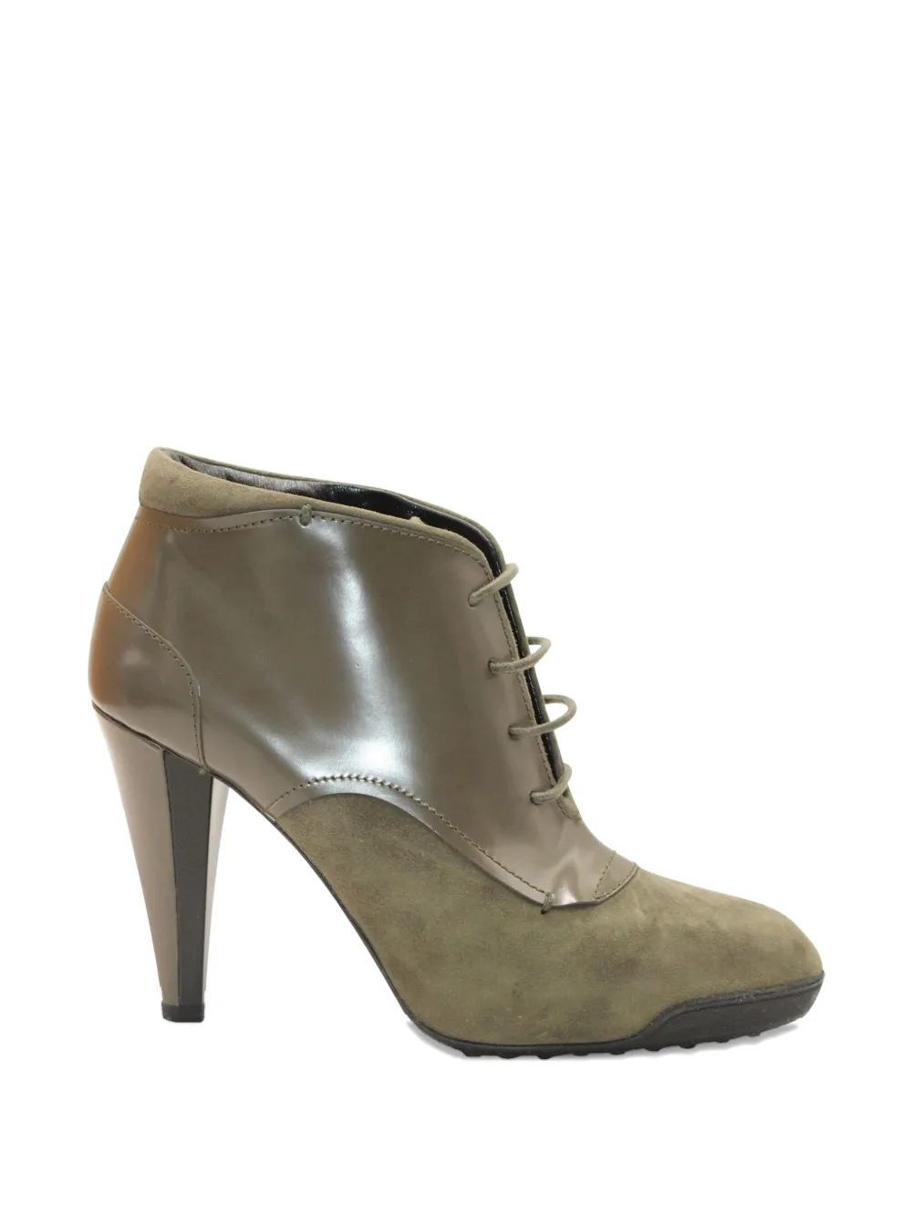 Tod's Vintage suede lace-up boots - Groen