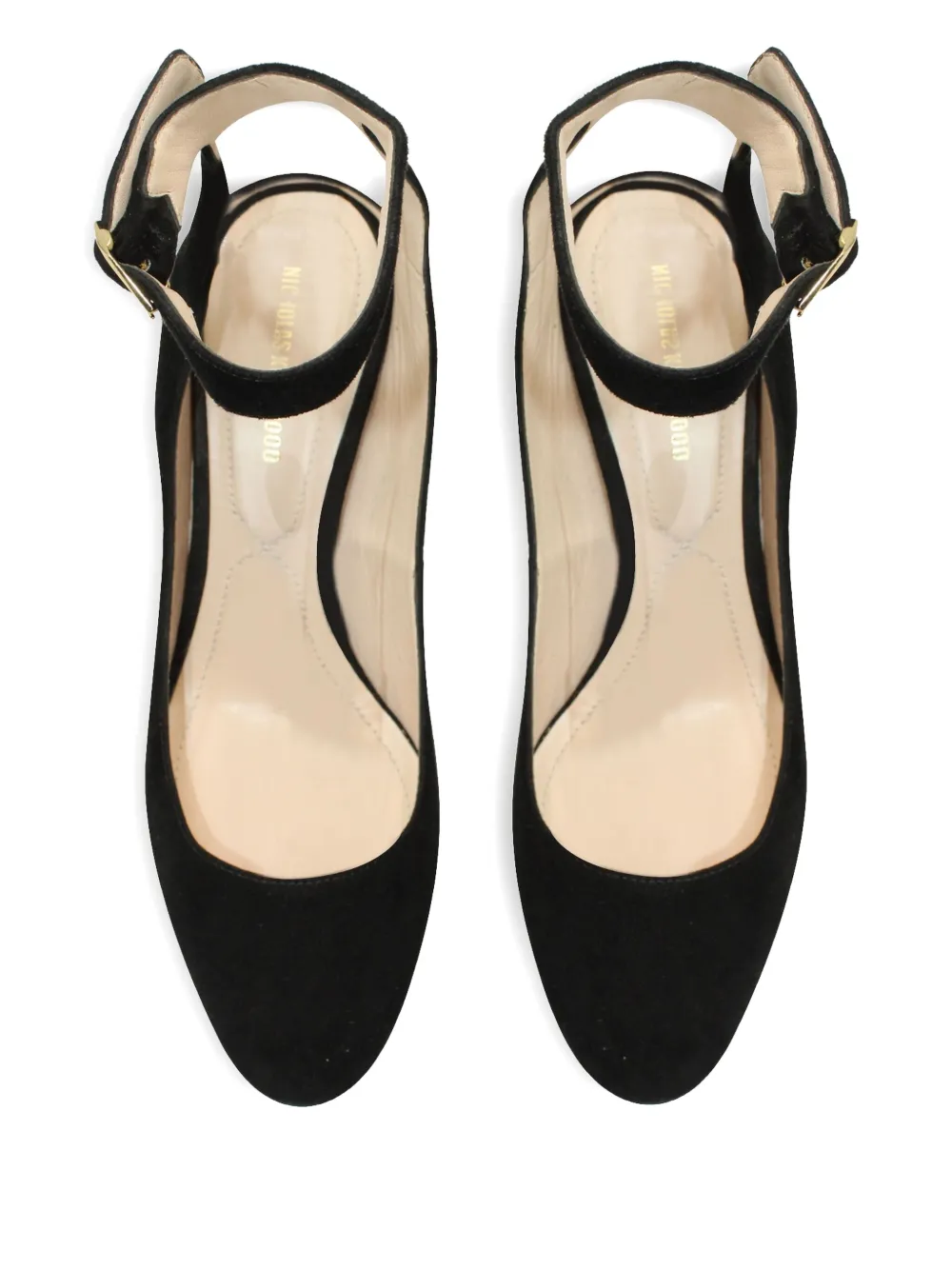 Pre-owned Nicholas Kirkwood Lola Pearl-embellished Ankle-strap Pumps In Black