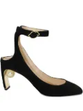 Nicholas Kirkwood Lola pearl-embellished ankle-strap pumps - Black