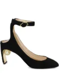 Nicholas Kirkwood Lola pearl-embellished ankle-strap pumps - Black