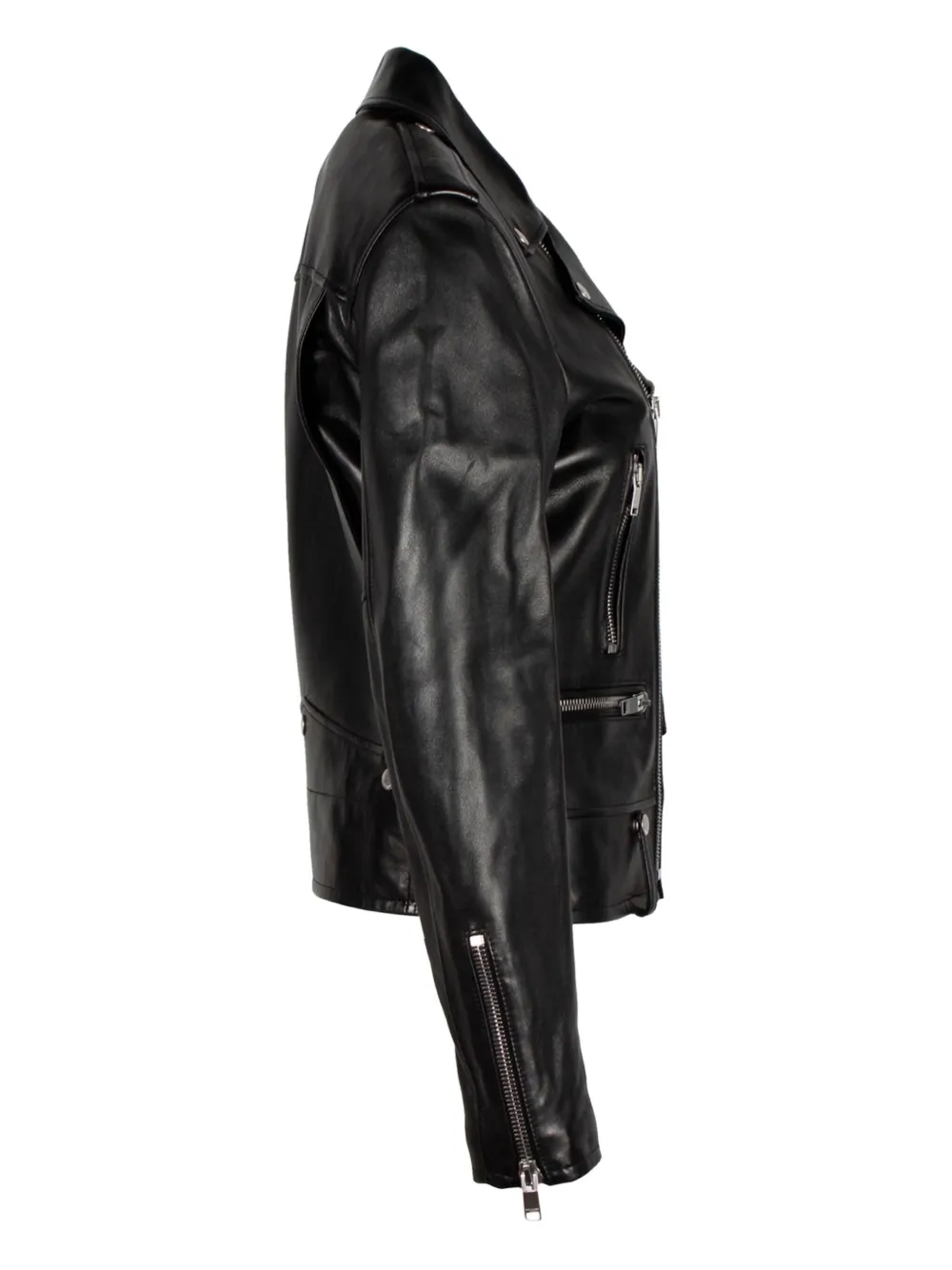 Pre-owned Saint Laurent Leather Biker Jacket In Black