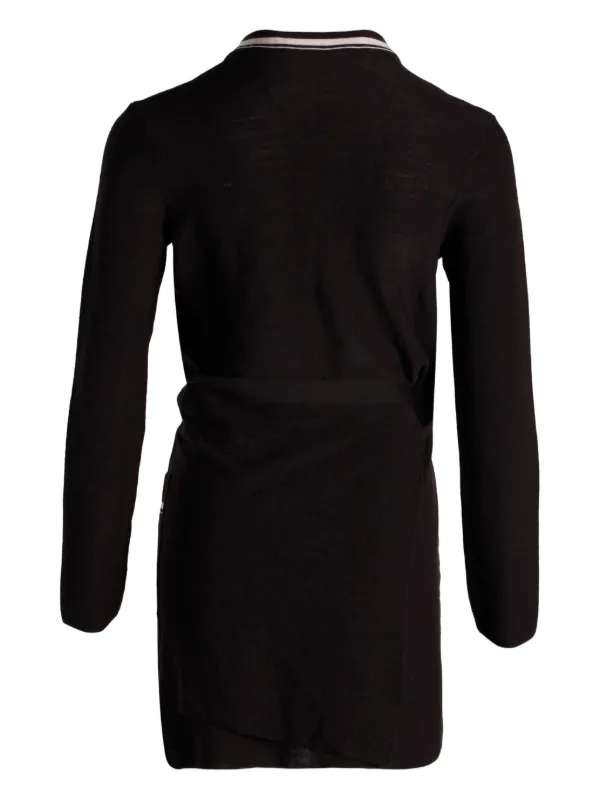 brown plaid pinafore dress PLAY COMME des GARONS Small Heart Cardigan in Black Curated at Jake and  Jones