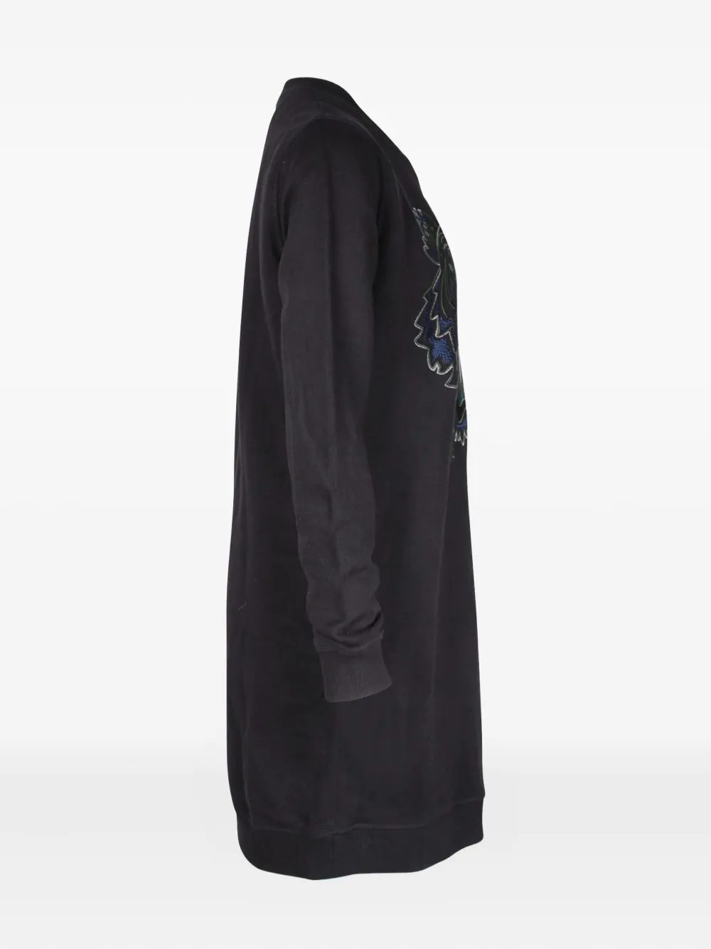 Kenzo Pre-Owned cotton embroidered sweatshirt dress - Zwart