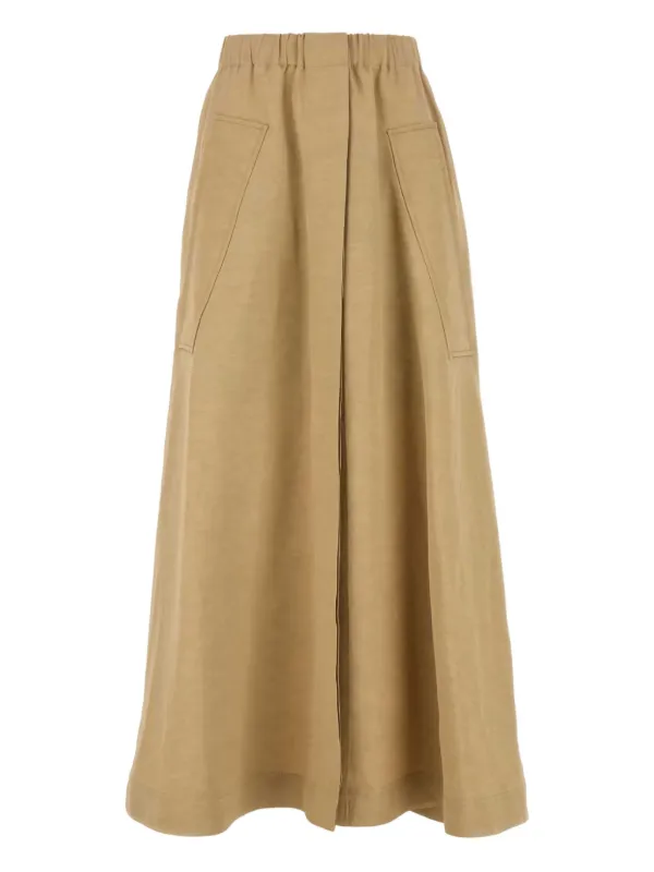 Co Pleated A-line Skirt in Neutrals