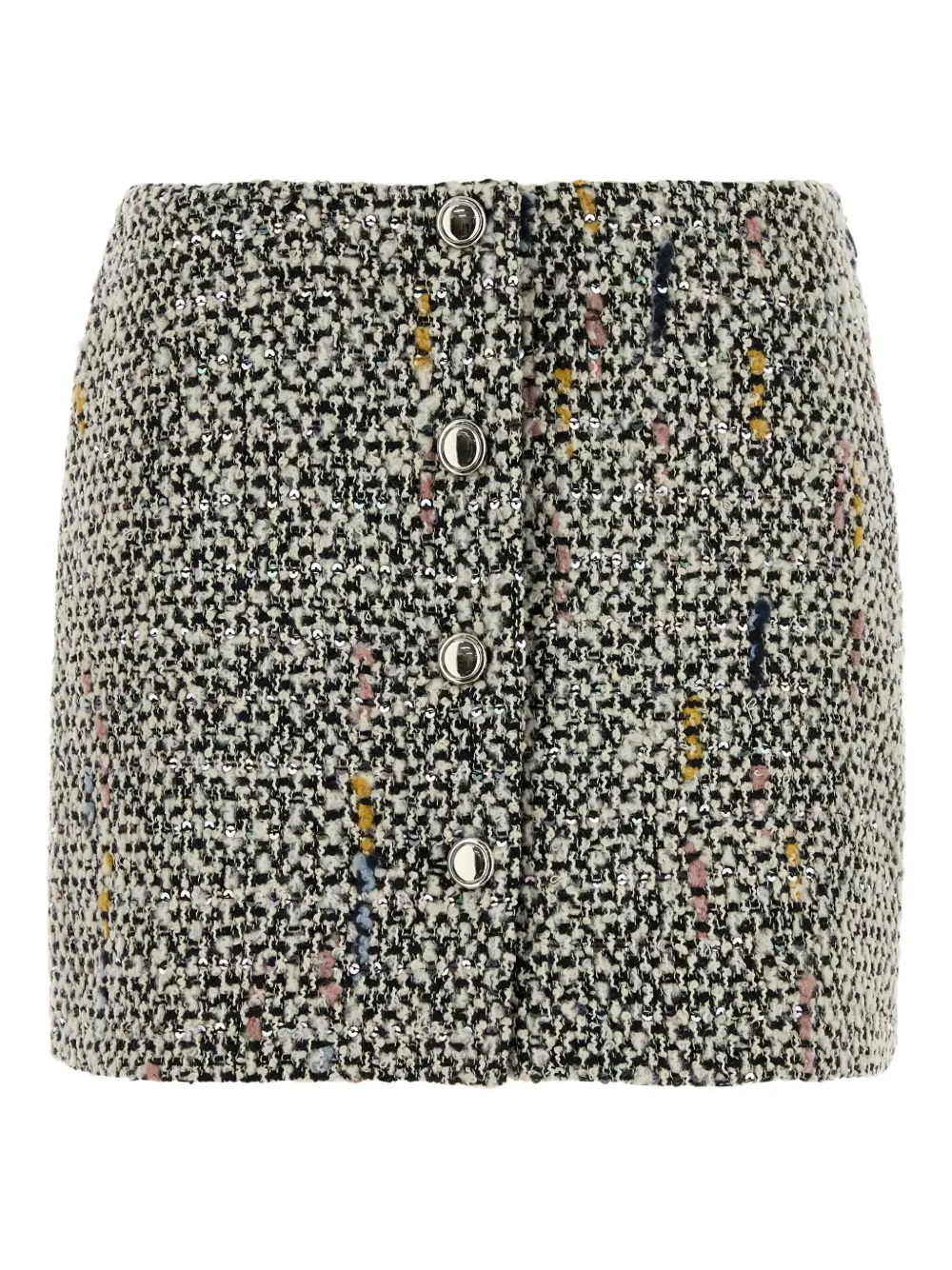 Alessandra Rich Multicolor Tweed Mini Skirt In Multi
