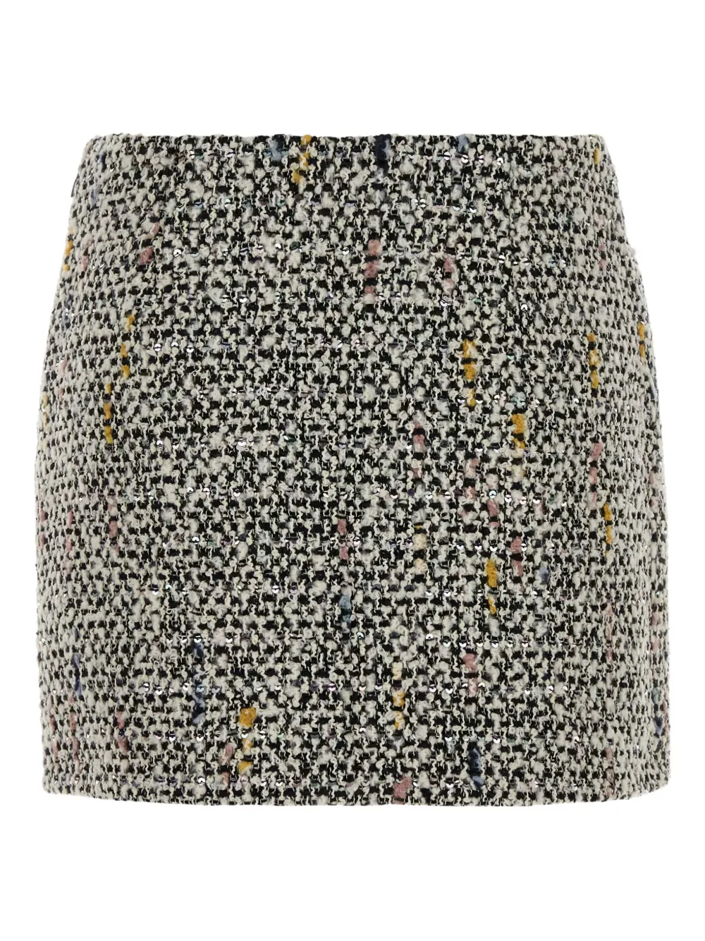 Alessandra Rich Tweed mini-rok met pailletten - Beige