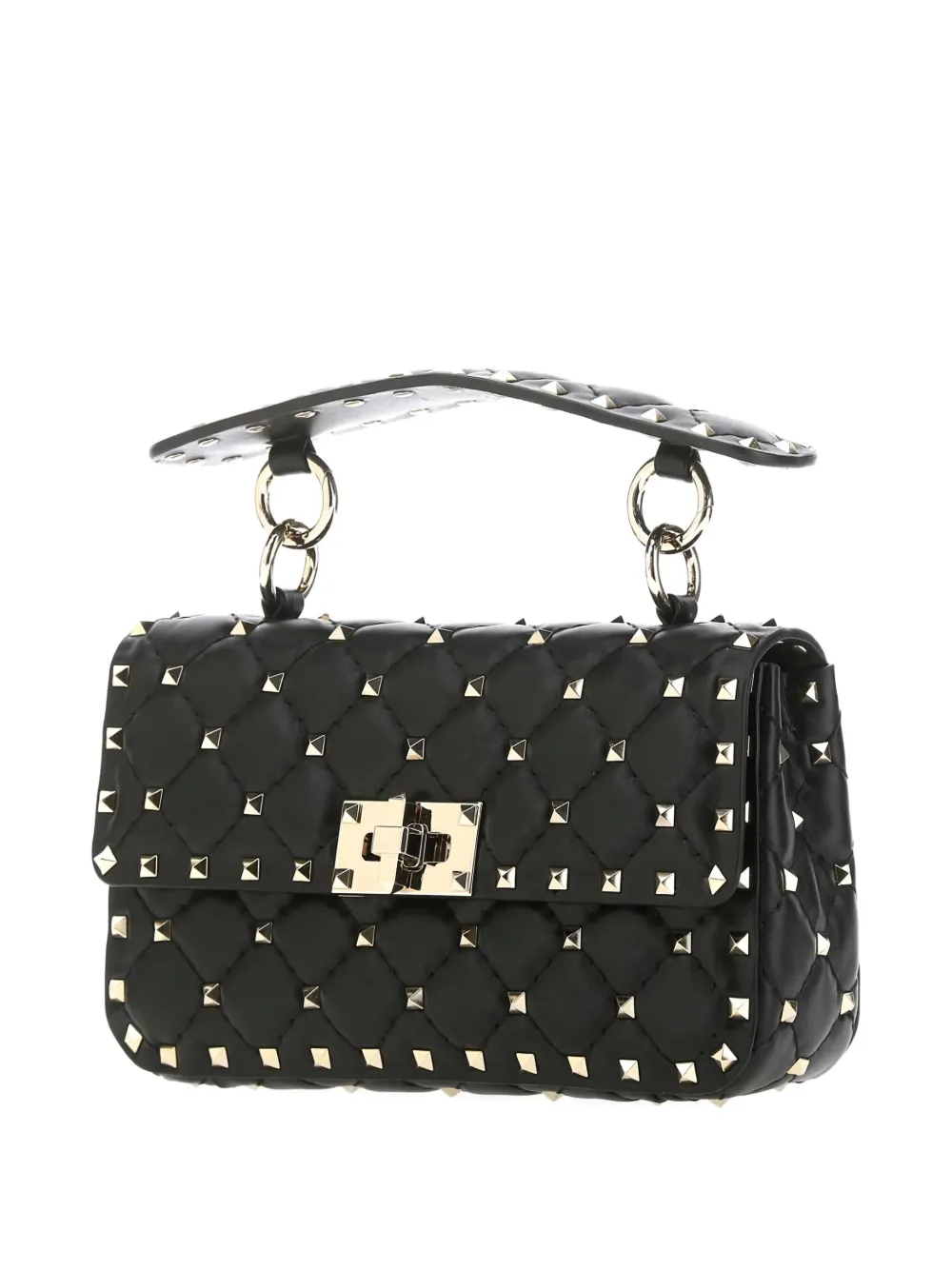 Valentino Garavani Rockstud-spike leather tote bag - Zwart