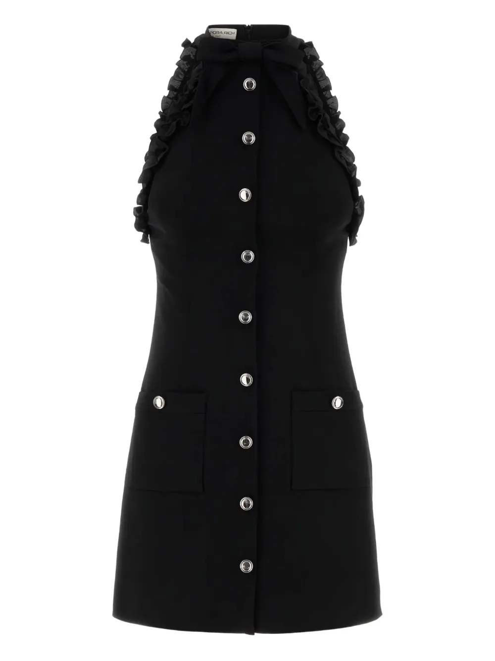 Alessandra Rich bow-embellished crepe dress | Black | Image 1