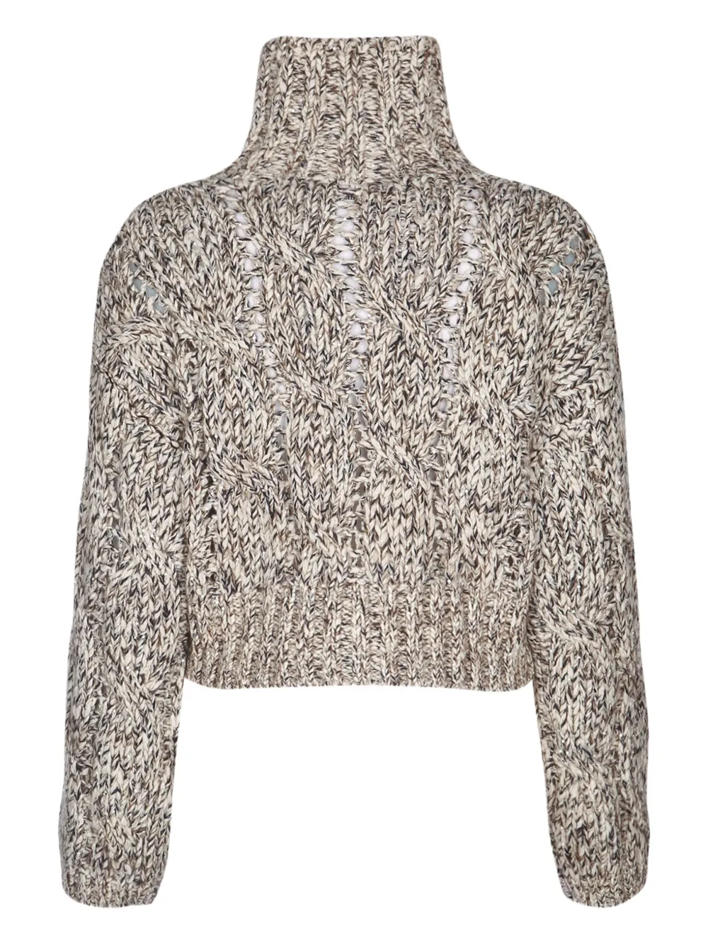 Brunello Cucinelli Dazzling Cable-knit Cardigan In Neutral