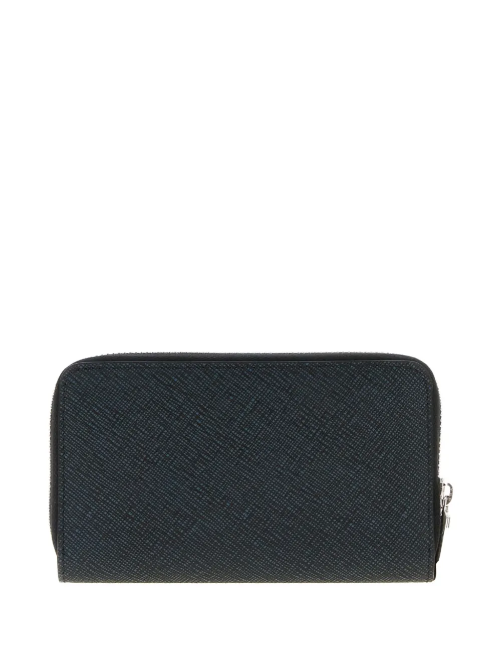 Montblanc Leather Wallet With Zip-around Design And Metal Logo In Black