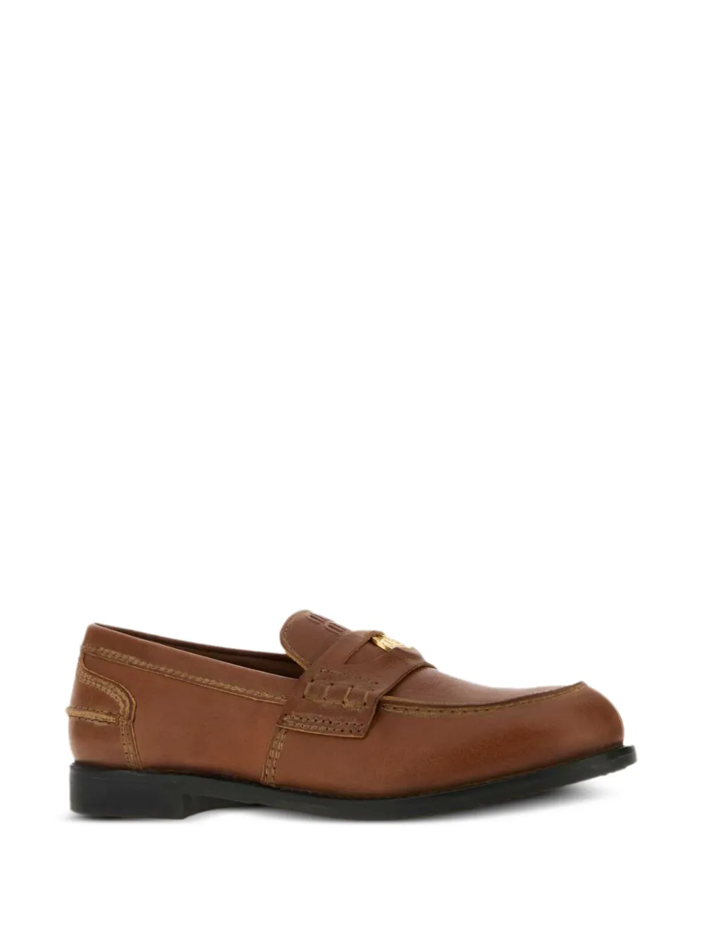 Miu Miu Leren loafers - Bruin