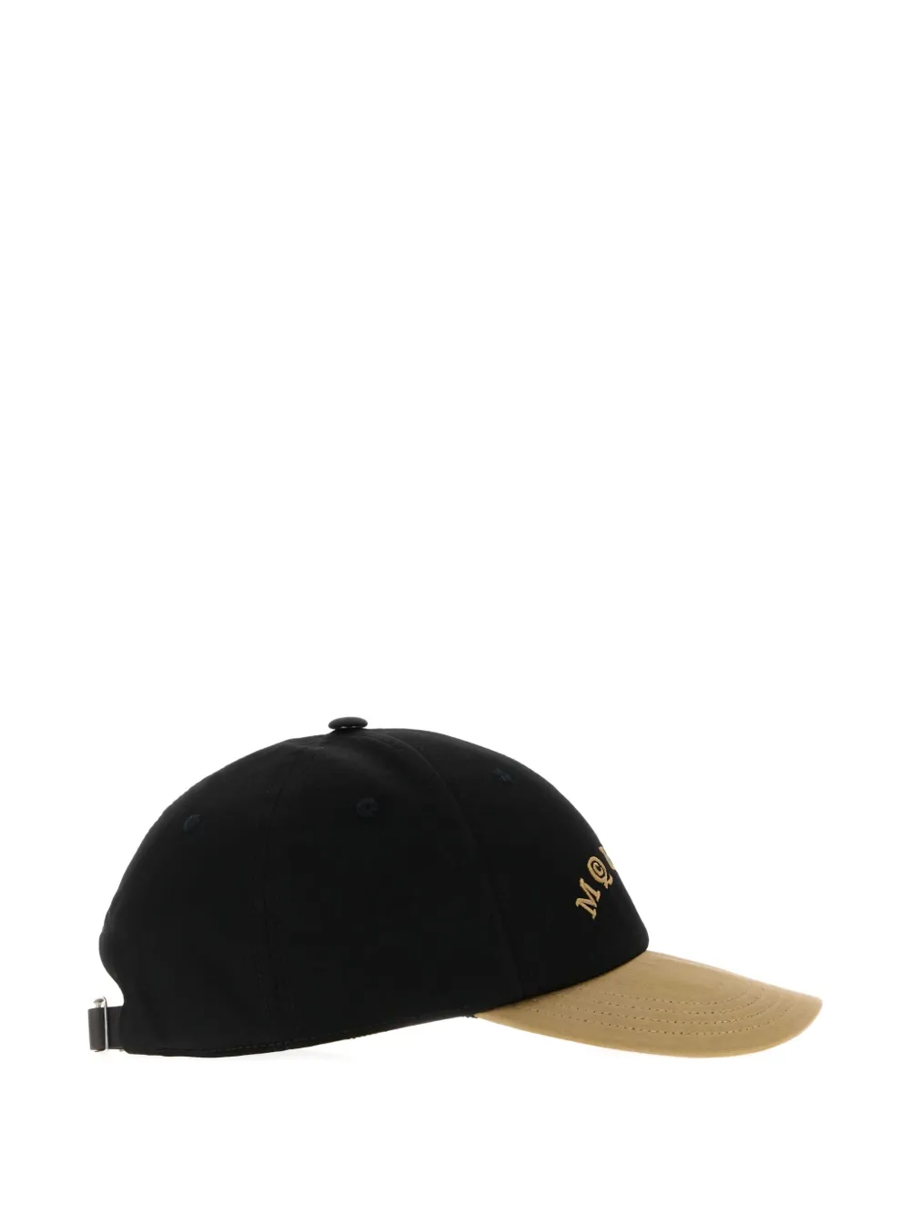Alexander Mcqueen Two-tone Embroidered Logo Baseball Hat In Black