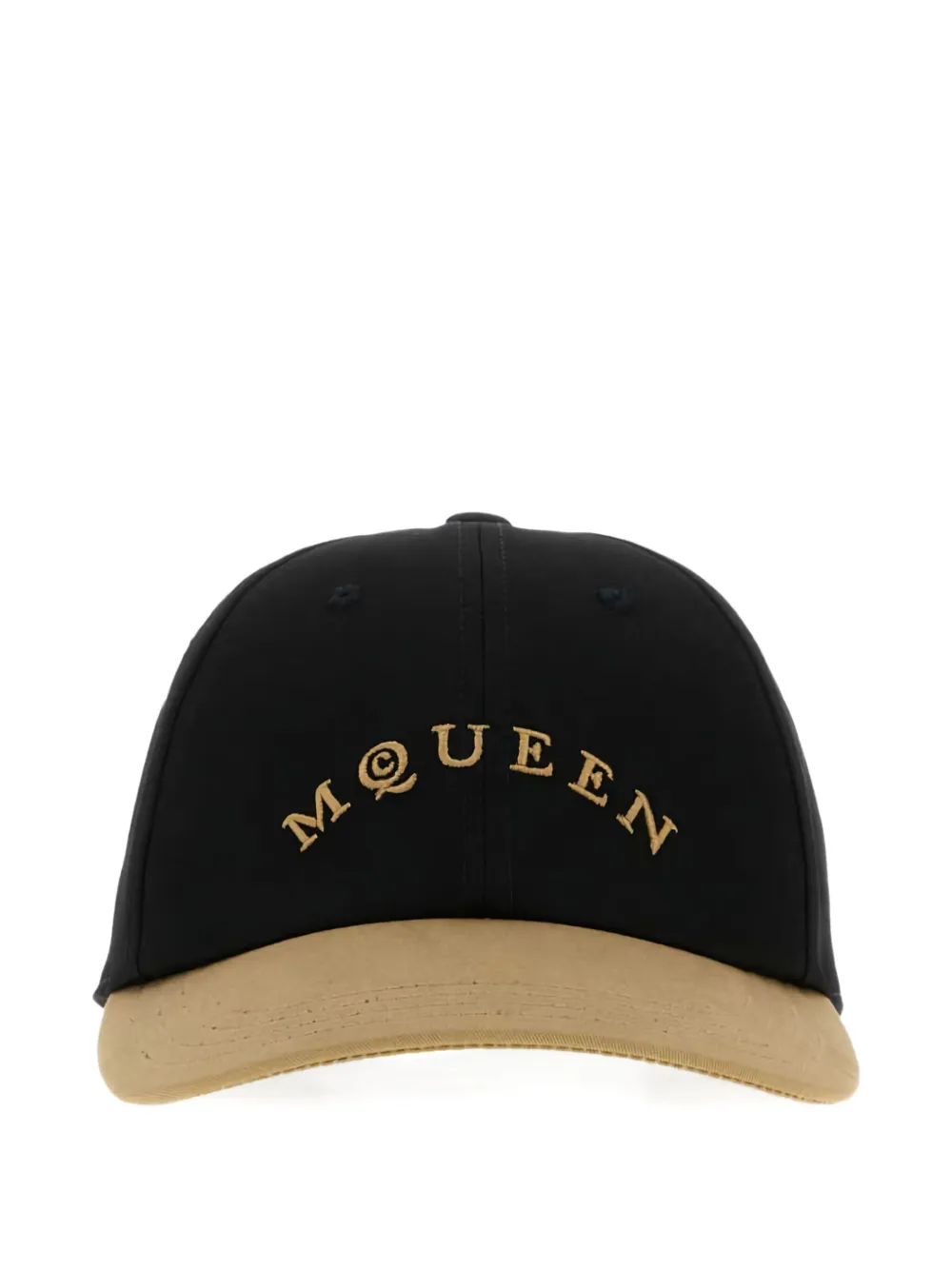 Alexander Mcqueen Two-tone Embroidered Logo Baseball Hat In Black